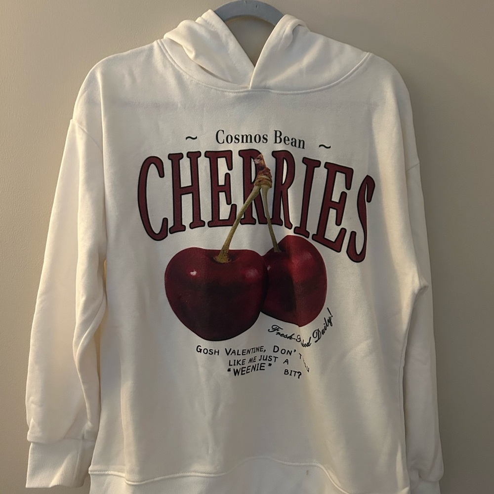White graphic hoodie